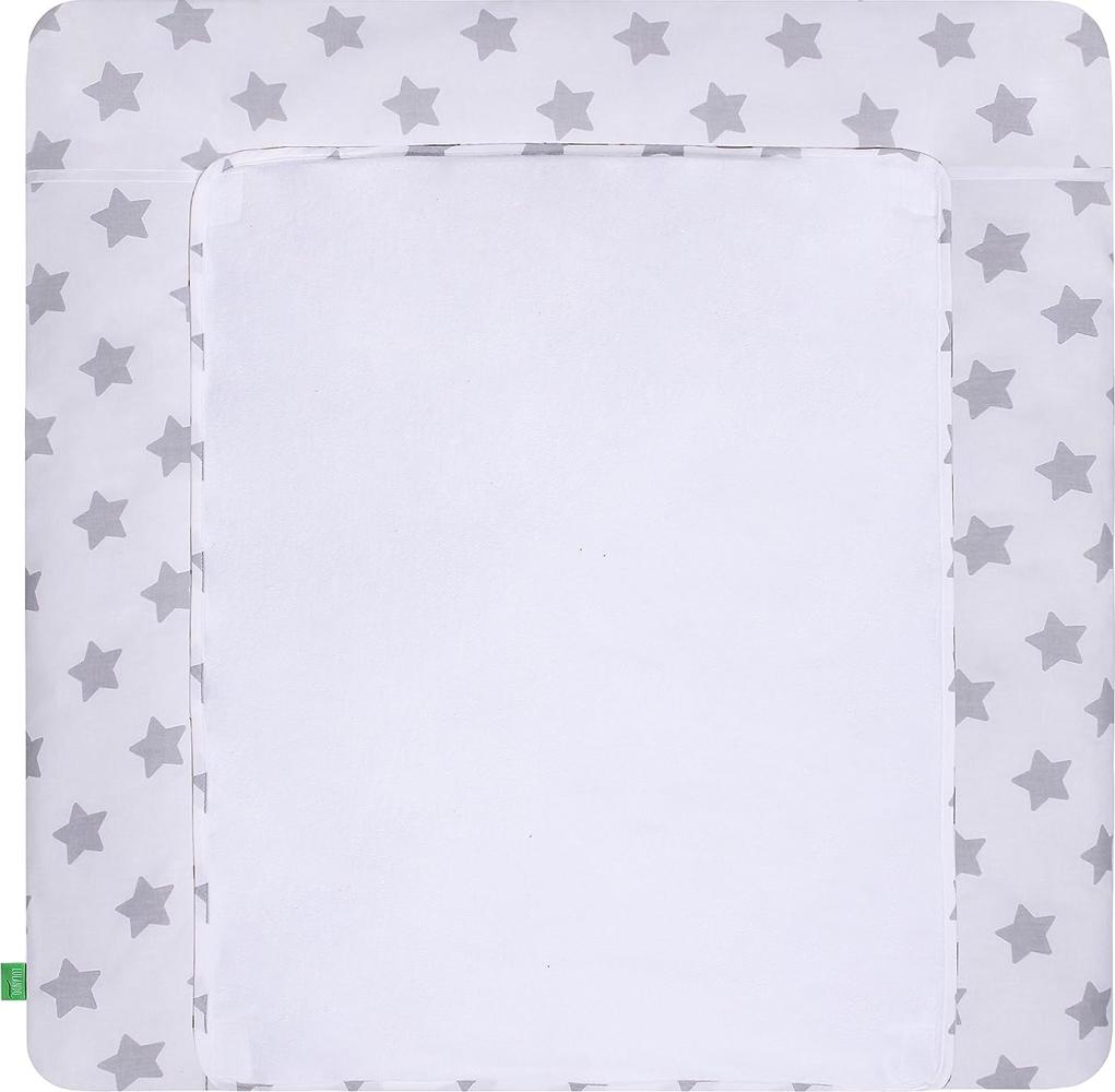 Lulando 'Stars/White' Wickelauflage 76 x 76 cm grau/weiß Bild 1