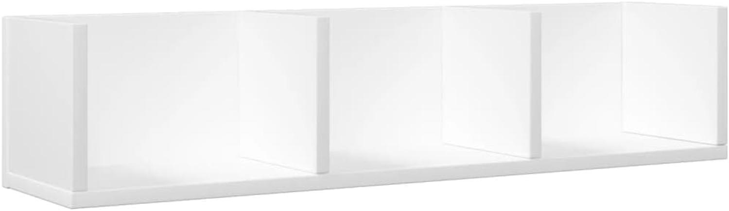 vidaXL Wandschrank Weiß 75x18x16,5 cm Holzwerkstoff Bild 1