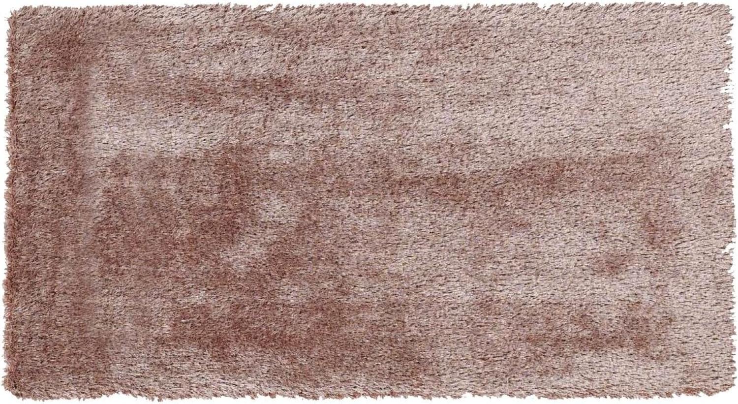 Teppich- Shaggy Hochflor Teppich ideal für alle Räume Beige, 170 x 110 cm Bild 1