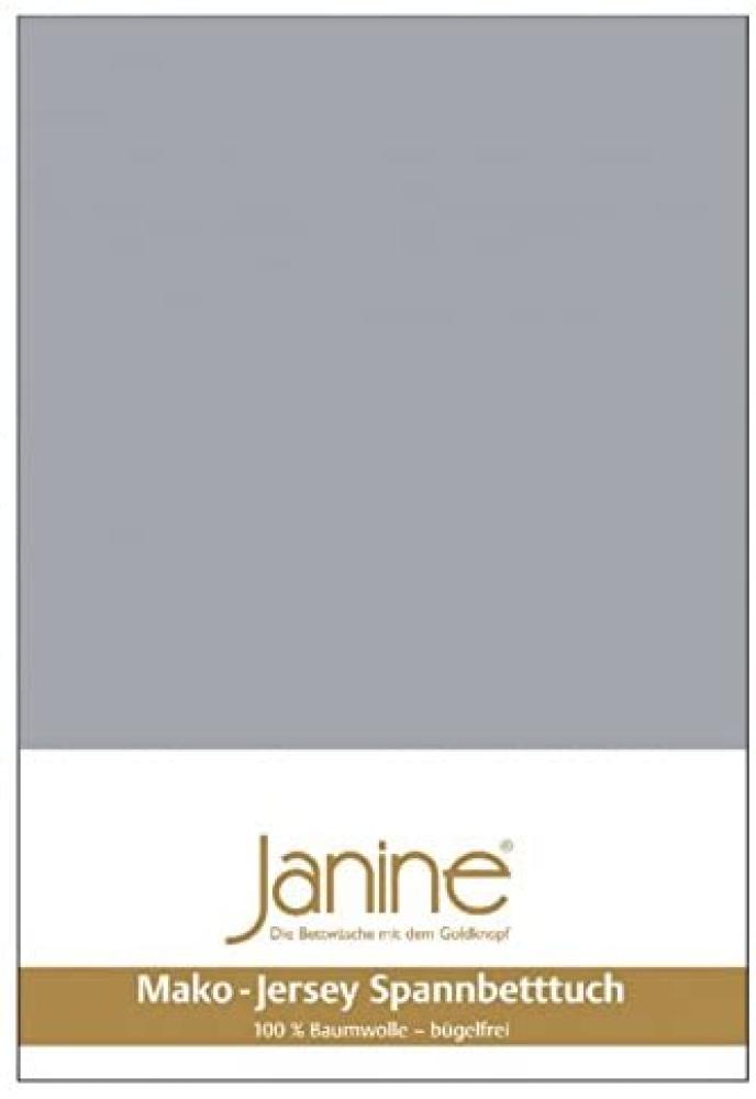 Janine Spannbetttuch 5007 Mako Jersey 180/200 bis 200/200 cm Platin Fb. 28 Bild 1
