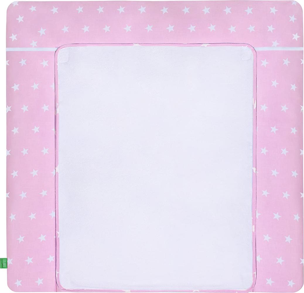 LULANDO 'White Stars' Wickelauflage 75 x 85 cm rosa/weiß Bild 1