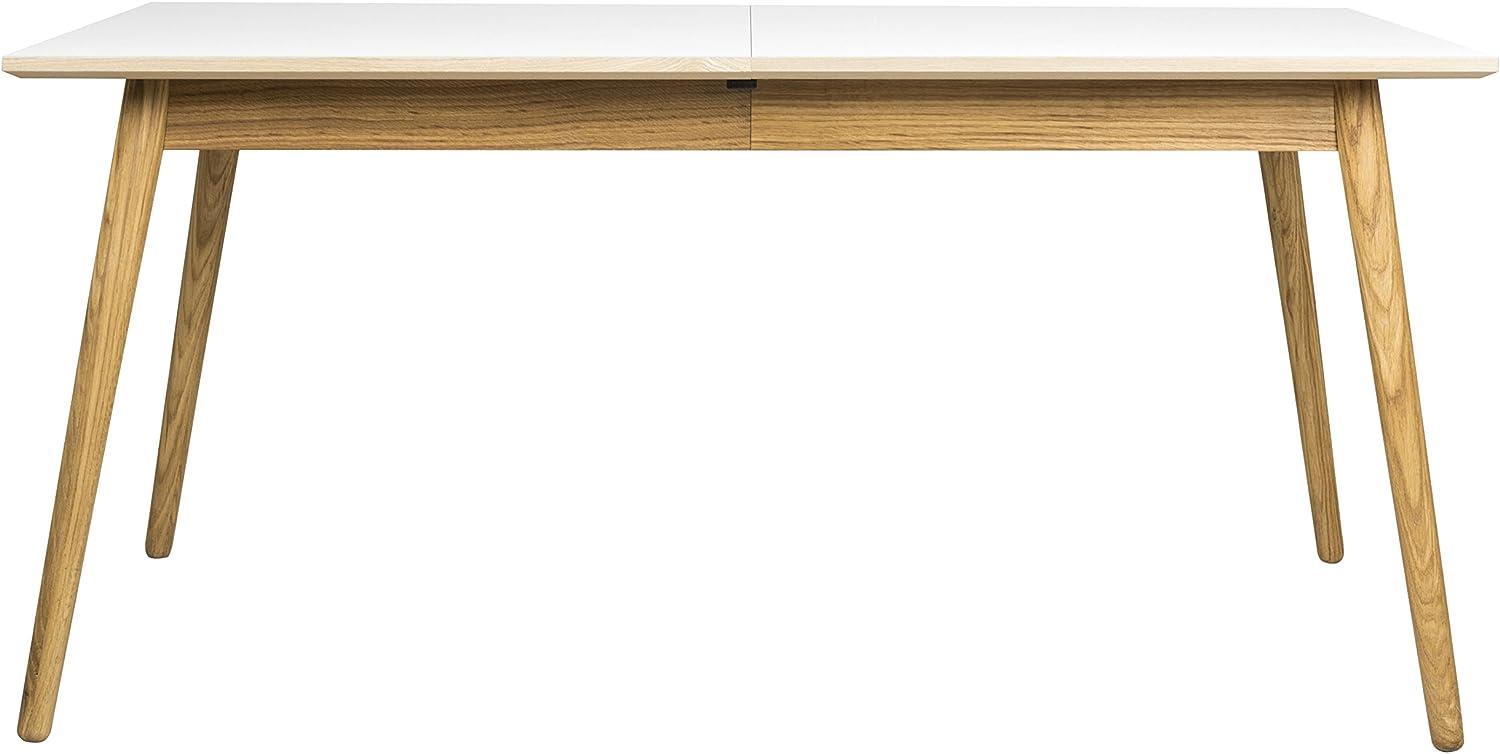 Tenzo 1681-901 Dot Ausziehbarer Designer Esstisch, 75 x 160/205 x 90 cm, (HxBxT) weiß/eiche Bild 1