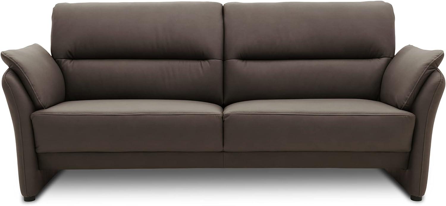 DOMO Collection Lascano 2 Sitzer, formschöner 2er Couch mit Federkern in Lederoptik, Sitzraster 80, Sofa, Garnitur, braun, 192 cm Bild 1