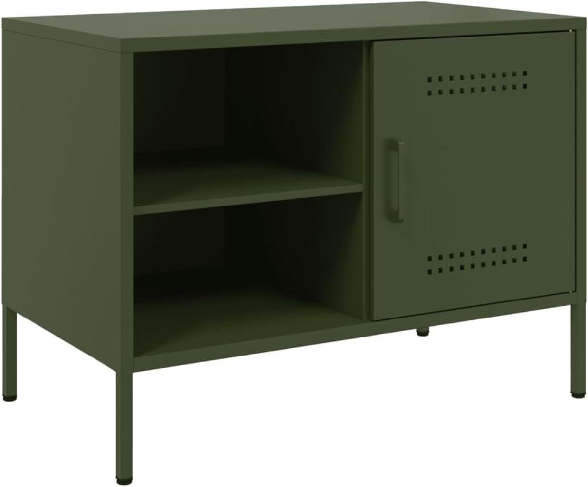 TV-Schrank Olivgrün 68x39x50,5 cm Stahl 843002 Bild 1