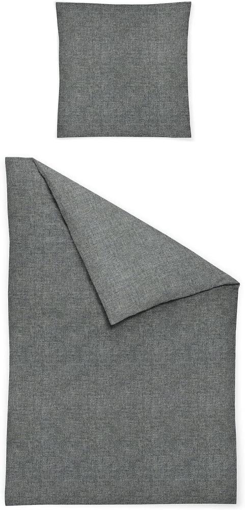 Irisette Flausch-Cotton Bettwäsche Set Mink 8835 grün 135 x 200 cm + 1 x Kissenbezug 80 x 80 cm Bild 1