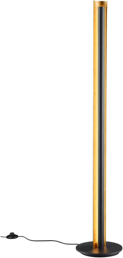 LED Design Stehlampe TEXEL schmal stufenweise dimmbar Schwarz / Gold Bild 1