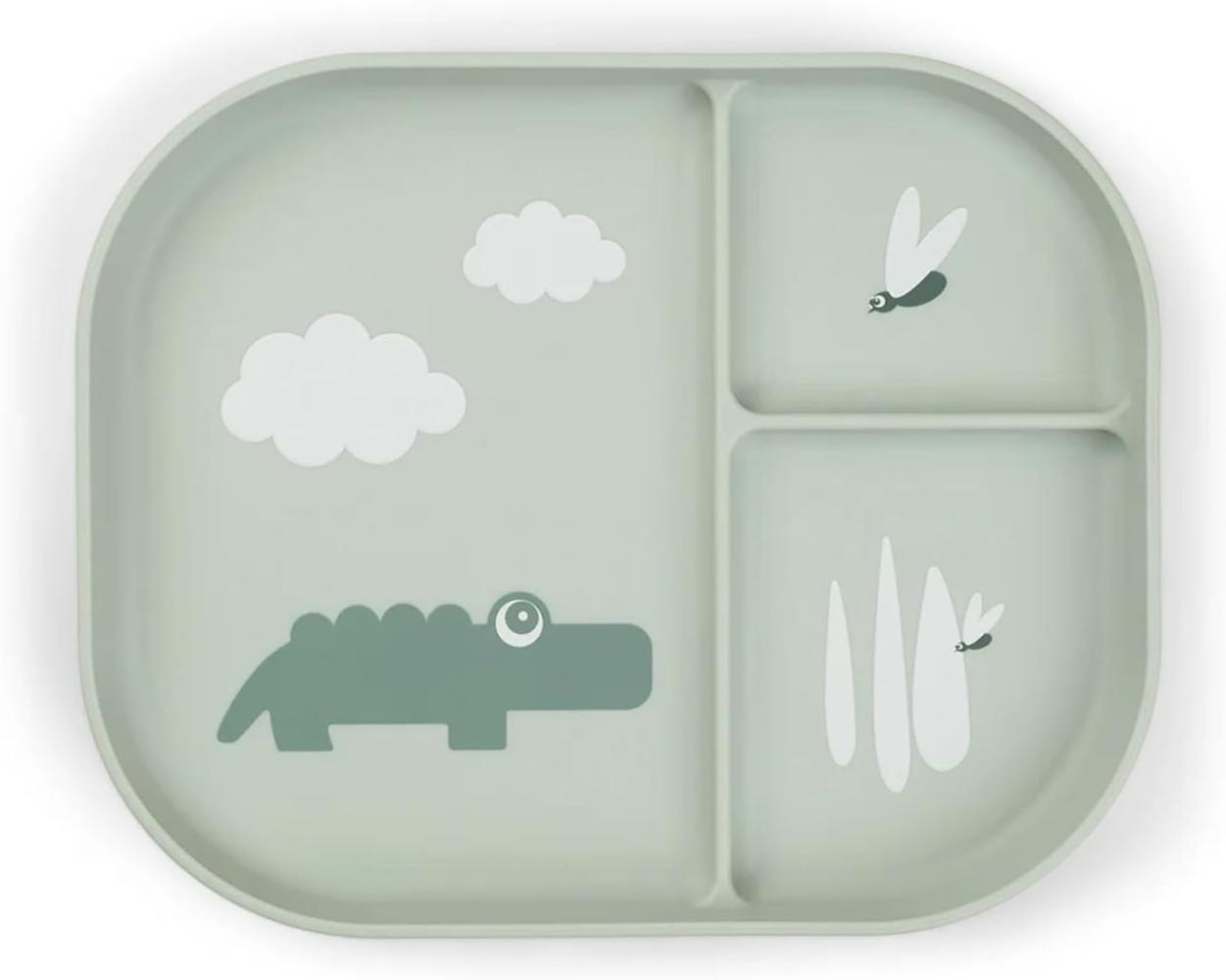Done by Deer Foodie Compartment Plate Croco Green Bild 1