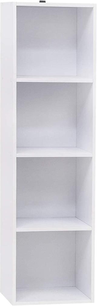 Bücherregal aus MDF weiß 30x24x106cm Bild 1