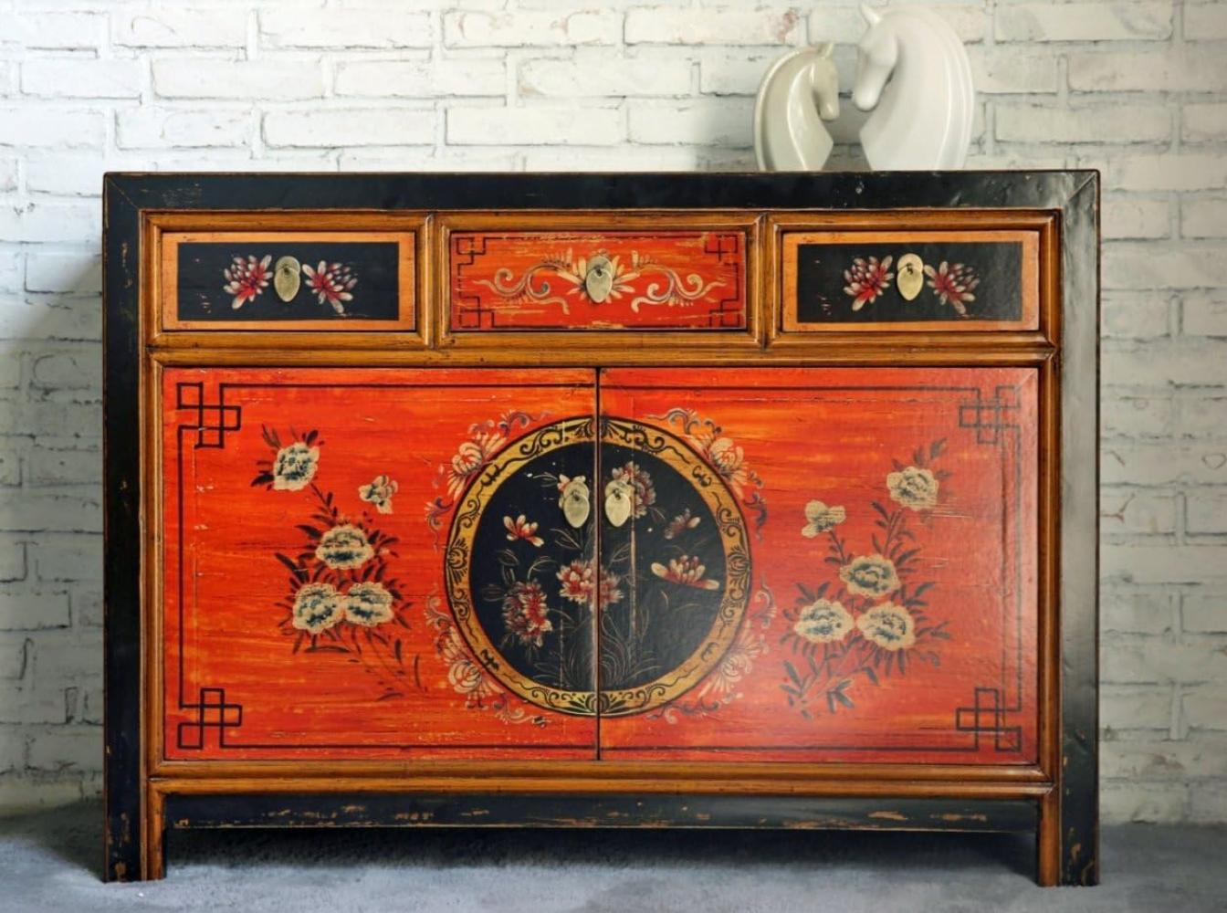OPIUM OUTLET Chinesische Kommode asiatisches Sideboard orientalischer Schrank Anrichte Hochzeitsschrank Shabby-chic Vintage Bild 1
