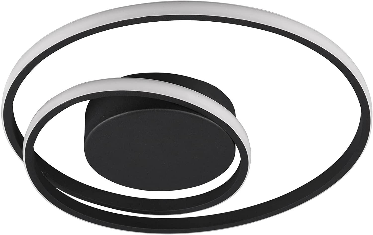 LED Deckenleuchte schwarz , RIng Design, dimmbar, 39 cm, ZIBAL Bild 1