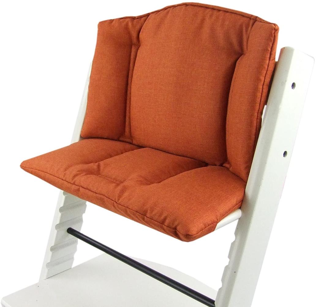 Bambiniwelt Sitzkissen, kompatibel mit Stokke 'Tripp Trapp' Hochstuhl, meliert orange Bild 1