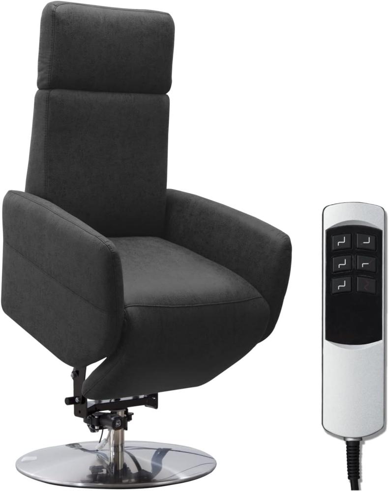 Cavadore 'Cobra' TV-Sessel/Fernsehsessel mit 2 E-Motoren, Akku und Aufstehhilfe/Relaxfunktion, Liegefunktion Anthrazit Ergonomie S Bild 1