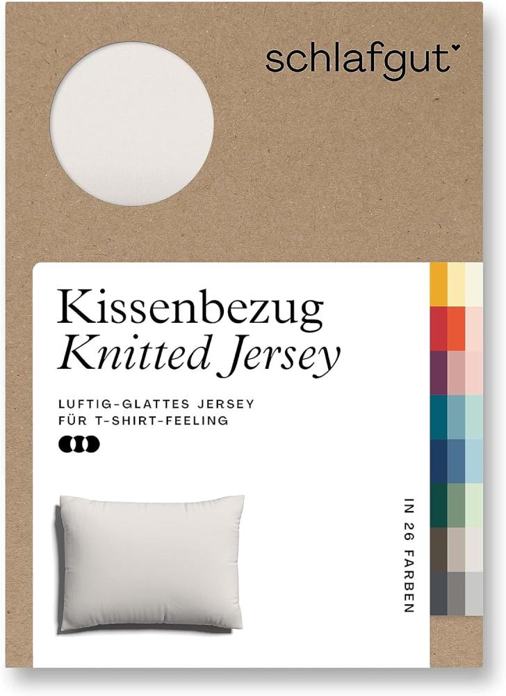 Schlafgut Knitted Jersey Bettwäsche | Kissenbezug einzeln 70x90 cm | sand-light Bild 1
