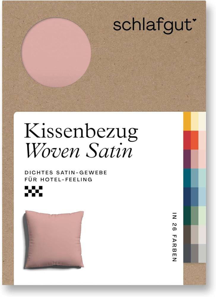 Schlafgut Woven Satin Bettwäsche|Kissenbezug einzeln 40x40 cm| purple-mid Bild 1