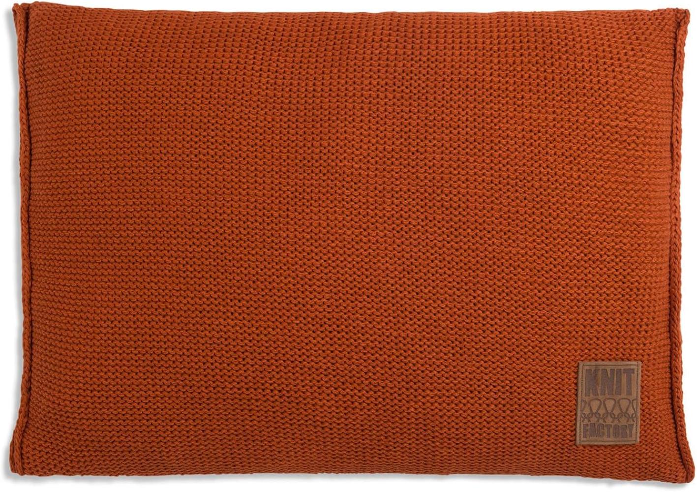 Knit Factory Uni Kissen 60x40 cm Glatt Rot Bild 1