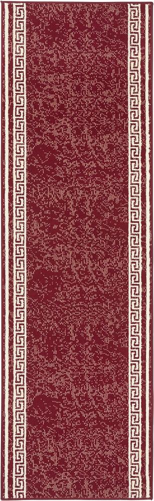 Kurzflor Teppich Läufer Casa Rot - 80x300x0,9cm Bild 1