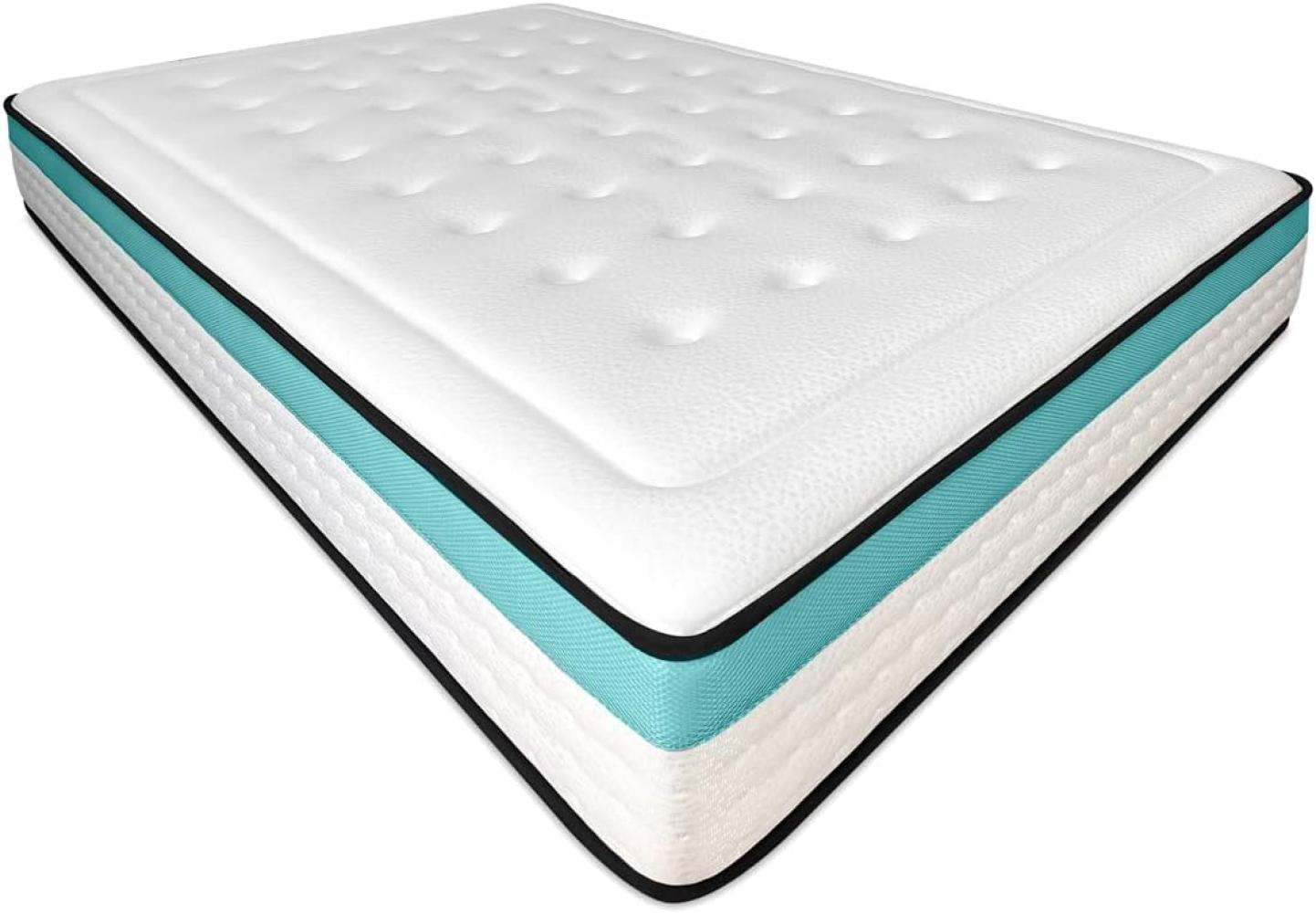 Dreaming Online Viskoelastische Matratze Bio MAX Premium mit Viscogel, fest und bequem, Dicke 24 cm, milbenhemmend, antibakteriell und hypoallergen, Memory Foam, Weiß, 80 x 180 Bild 1