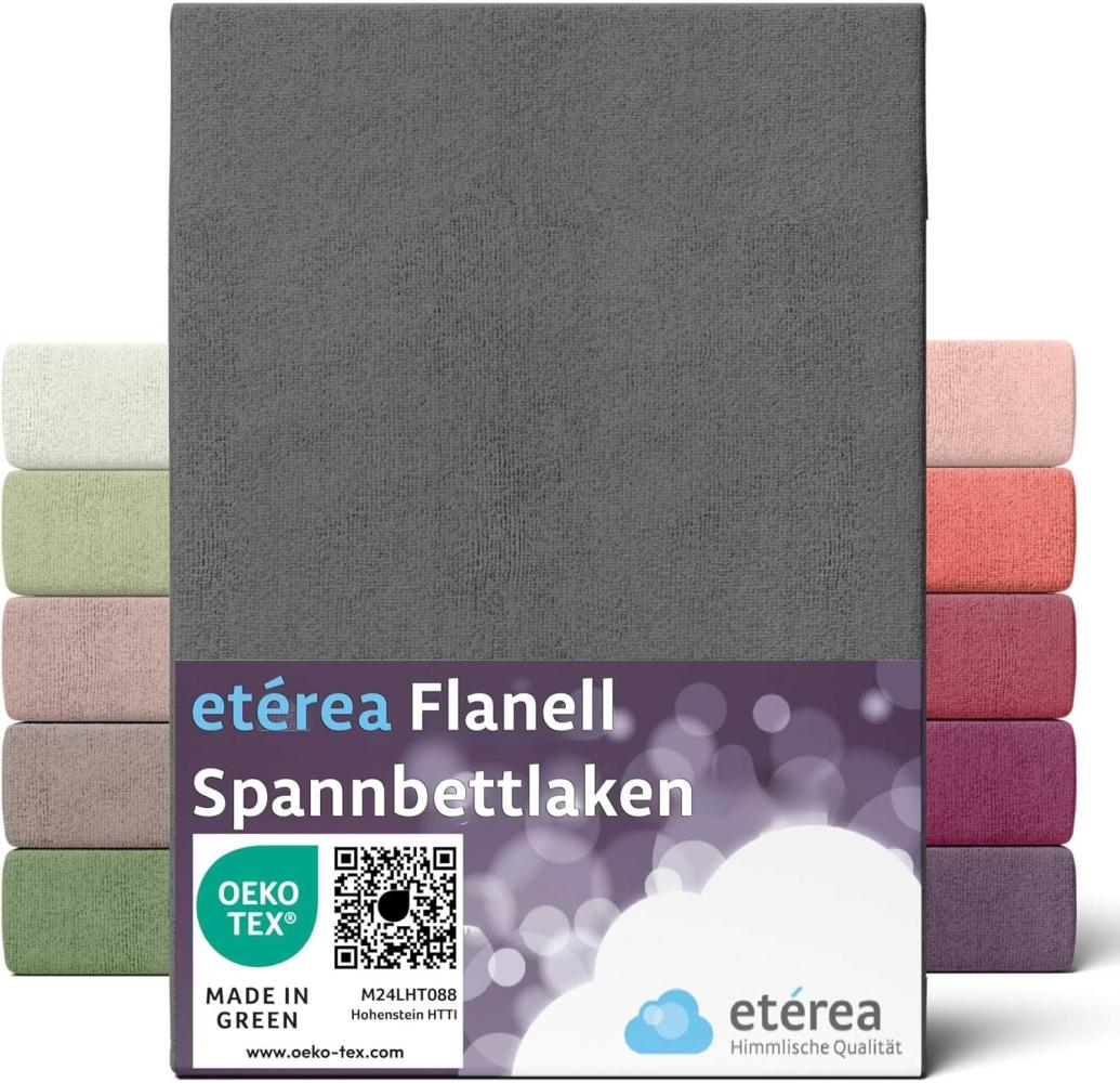 etérea Flanell Spannbettlaken 150x250 cm Anthrazit Bild 1