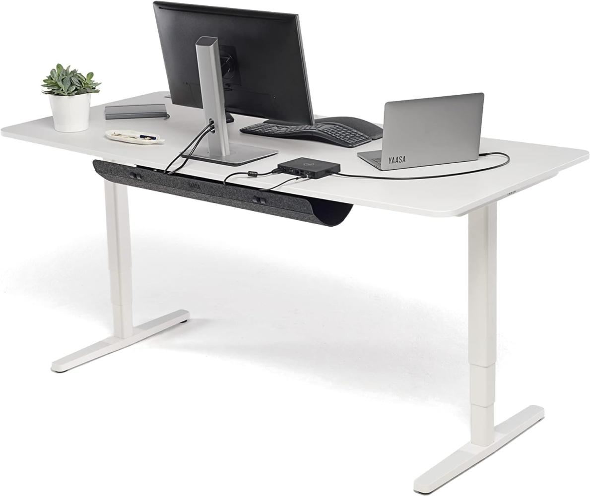 Yaasa Desk Pro II Elektrisch Höhenverstellbarer Schreibtisch, 139 x 75 cm, Off-White, mit Speicherfunktion und Kollisionssensor Bild 1