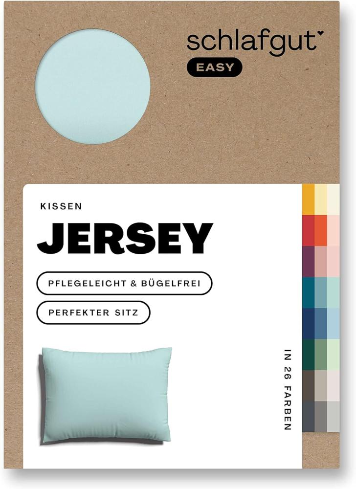 Schlafgut Kissenbezug EASY Jersey | Kissenbezug einzeln 70x90 cm | petrol-light Bild 1