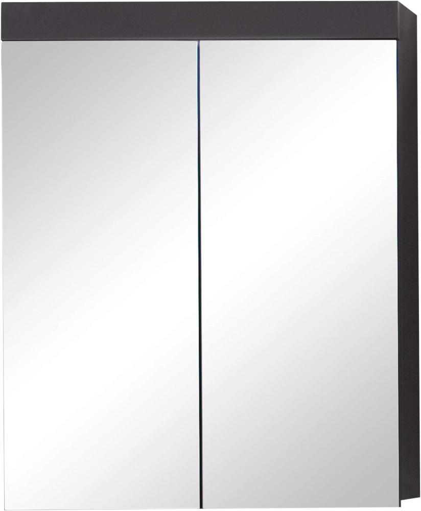 Spiegelschrank Amanda ohne Spiegellampe, Hochglanz grau 60 cm Bild 1