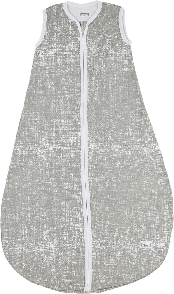 MEYCO Baby Fine Lines Schlafsack (aus 100% Baumwolle, mit Rundum-Reißverschluss, hautfreundlich, Faltenresistent, perfekte Passform, Größe: 110), Grau Bild 1
