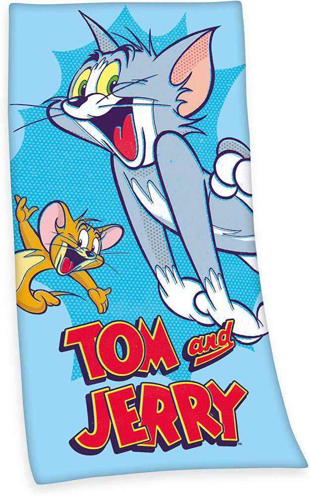Tom und Jerry Velourstuch Duschtuch Badetuch Strandtuch 75 x 150cm Bild 1