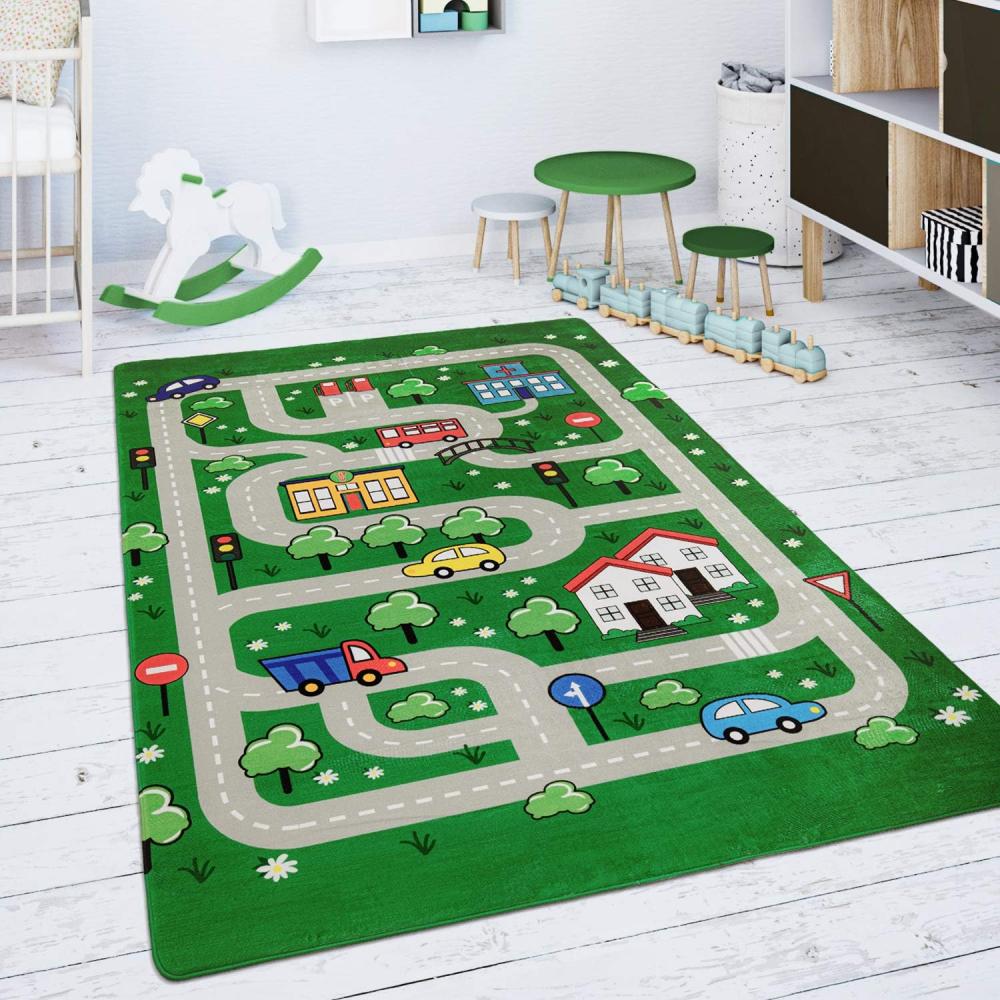 Kinderteppich »Chicos 559«, Paco Home, rechteckig, Höhe 2 mm, Flachgewebe, Straßen-Spiel-Teppich, Kinderzimmer Bild 1