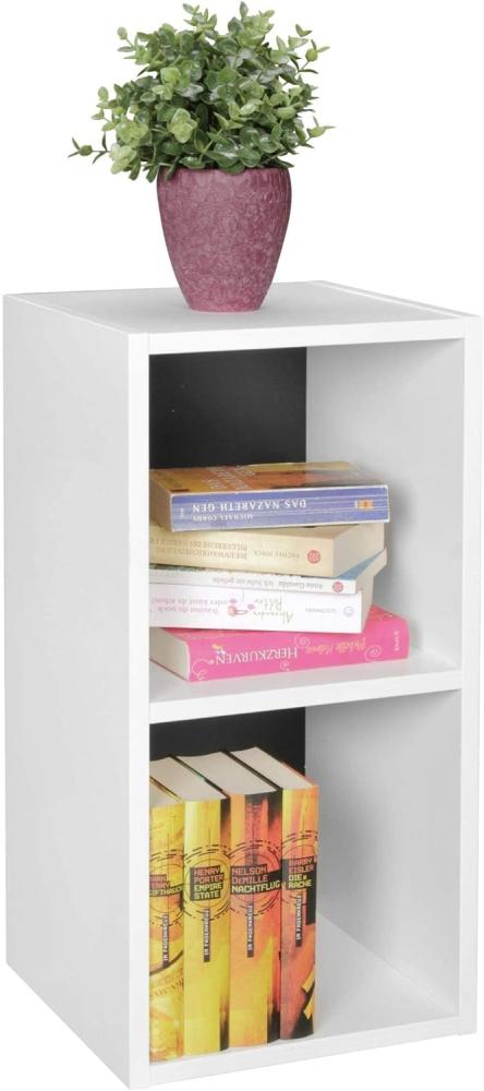 Bücherregal, Standregal, weiß, Holz, 30x60x30 cm Bild 1