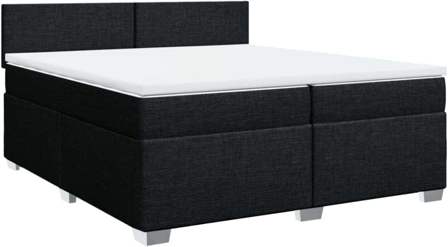 Boxspringbett mit Matratze Schwarz 200x200 cm Stoff 3288290 Bild 1