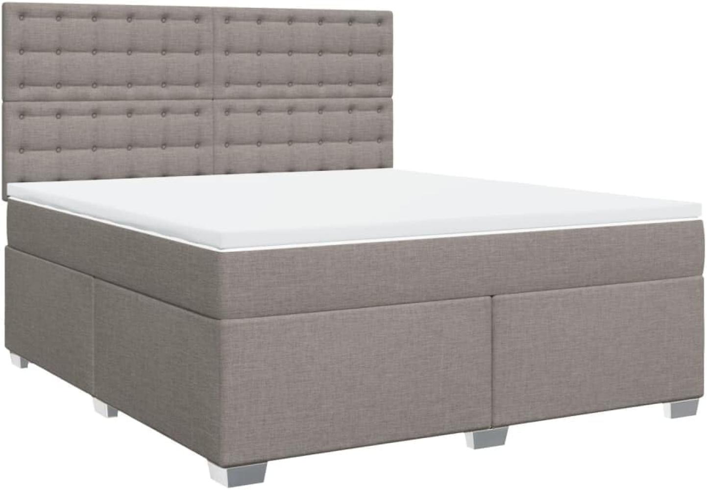 Boxspringbett mit Matratze Taupe 180x200 cm Stoff 3292885 Bild 1