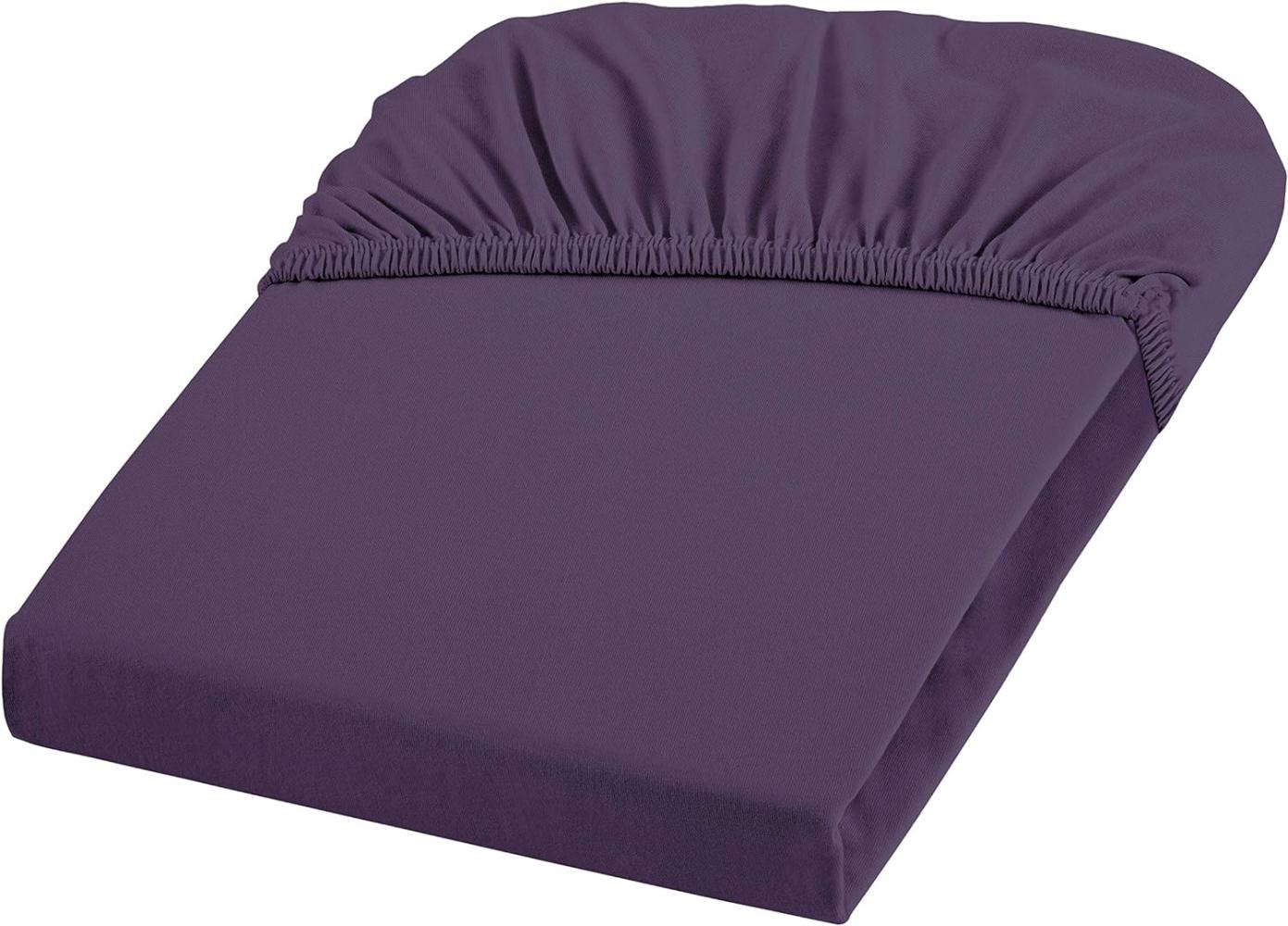 Fleuresse Fein-Jersey Spannbetttuch Bettlaken 90 x 190 cm - 100 x 200 cm Elastan 6062 lavendel Bild 1