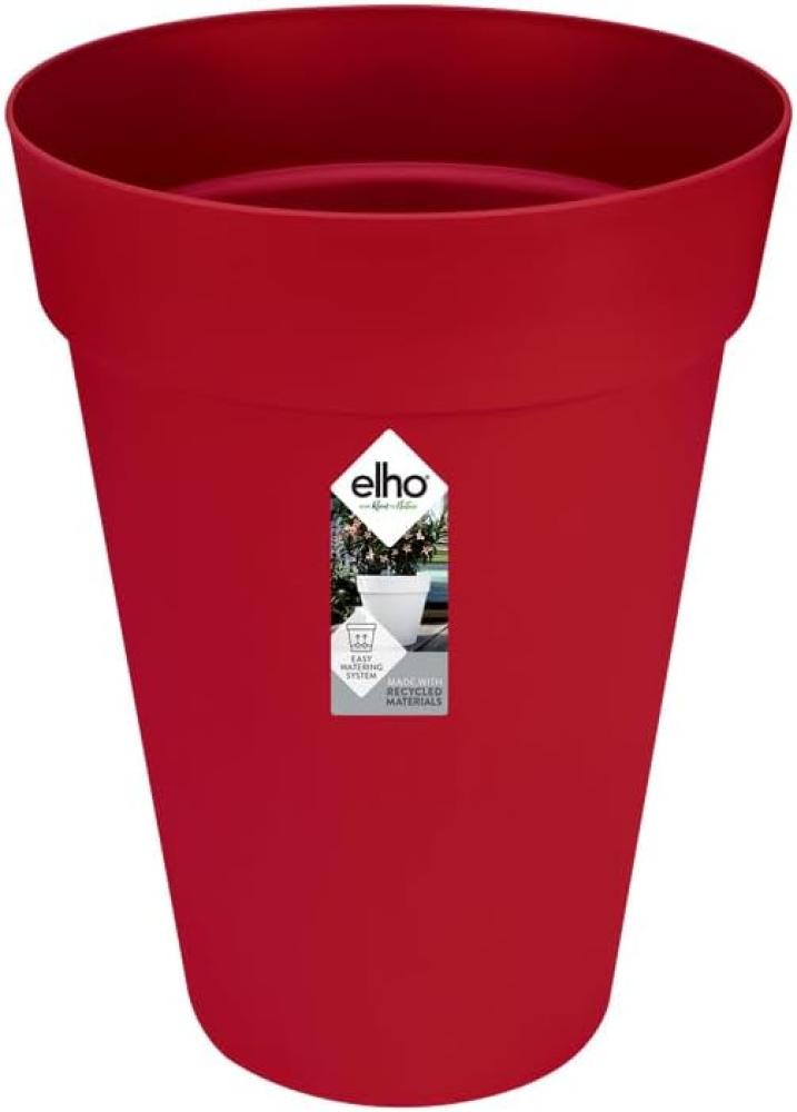 Elho loft urban rund hoch Blumentopf, 42 cm Pflanzkübel, cranberry rot, 42. 1 x 42. 1 x 56. 4 cm Bild 1