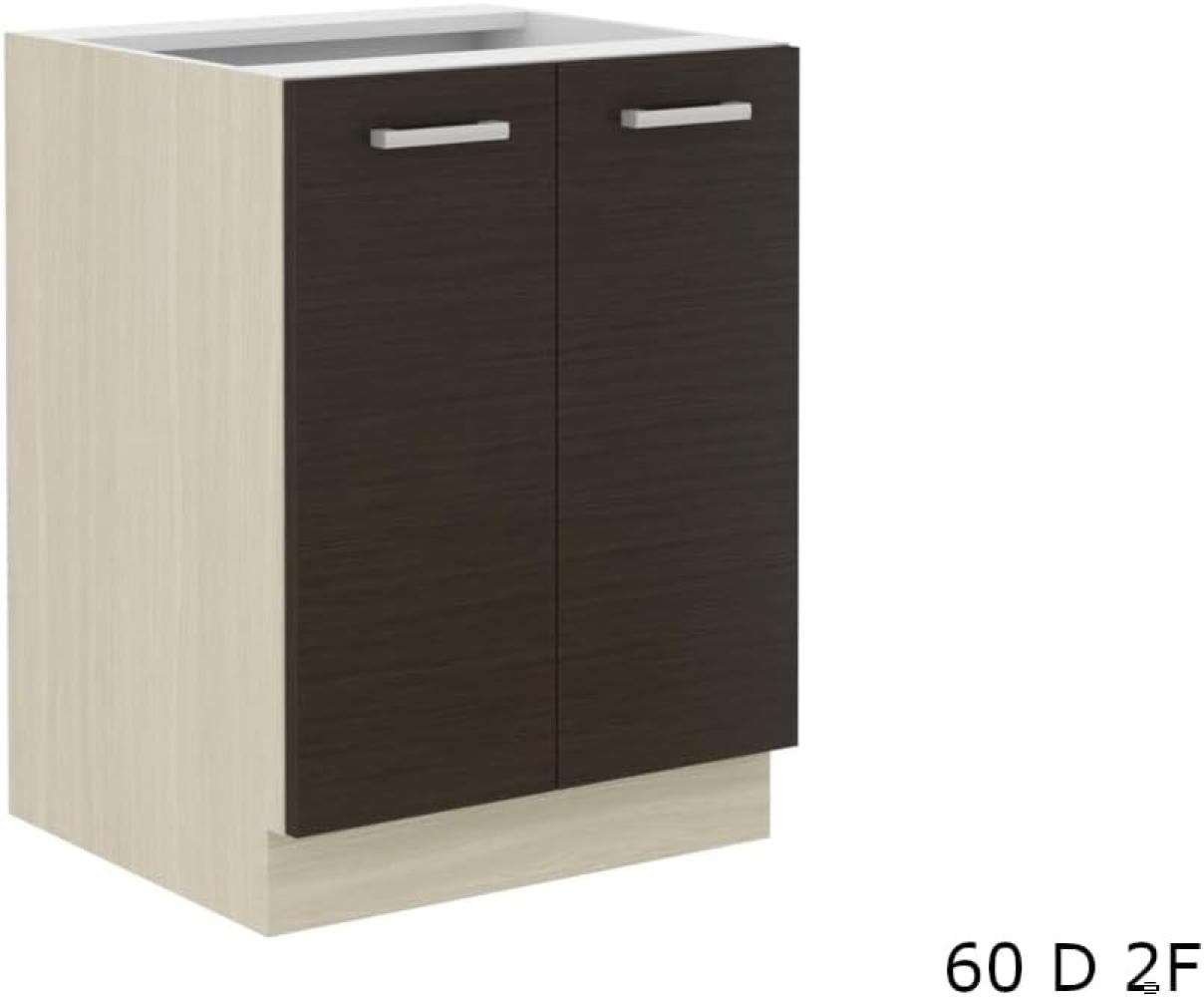 Zweitüriger Küchenunterschrank AVIGNON 80 D 2F BB, 80x82x52, Eiche Ferrara/legno dunkel Bild 1
