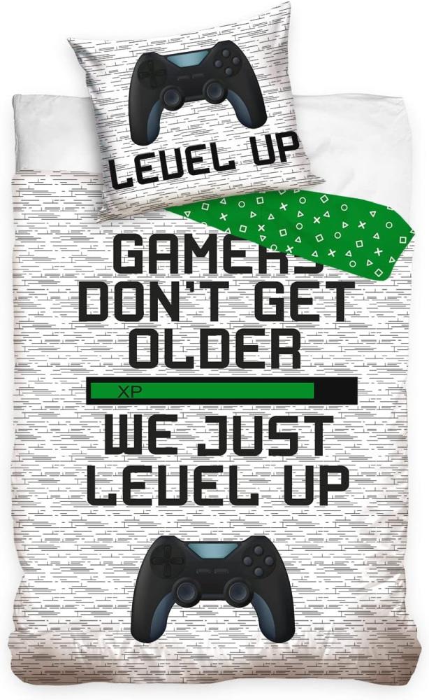 Gamer Sengetøj ''Level up'' - 100 procent bomuld Bild 1