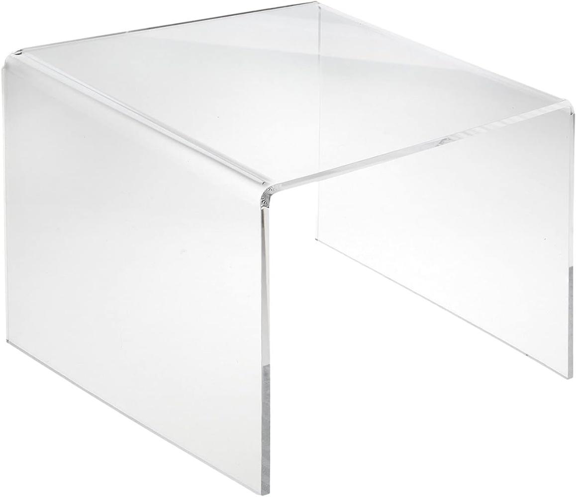 EH Design Acrylglas Tisch Couchtisch PLEXIGLAS® Mini Nachttisch (47cm (Breite) x 30cm (Tiefe) x 37,5cm (Höhe), transparent) Bild 1