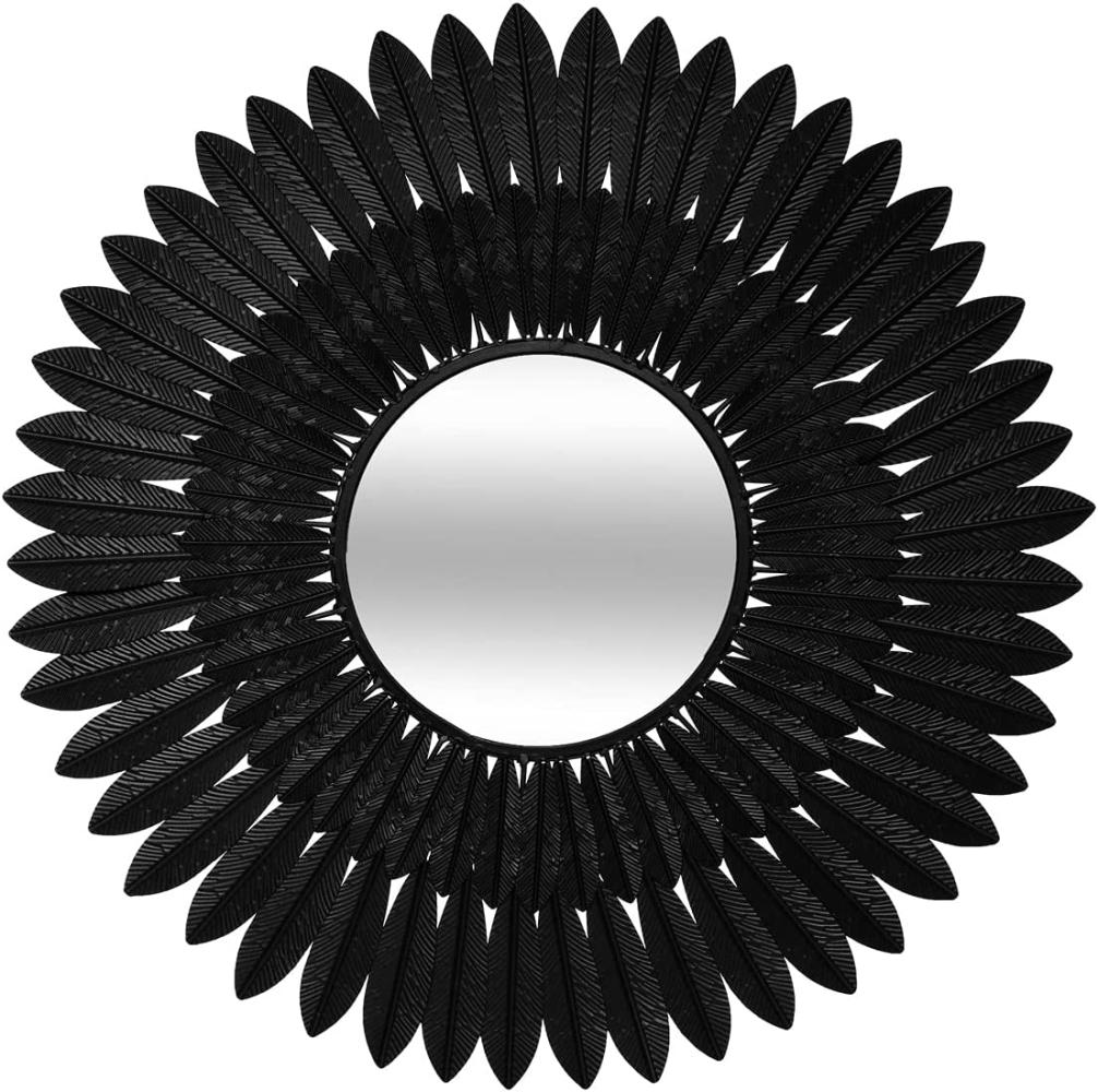 Deko-Spiegel MELY, Ø 65 cm, schwarz Bild 1