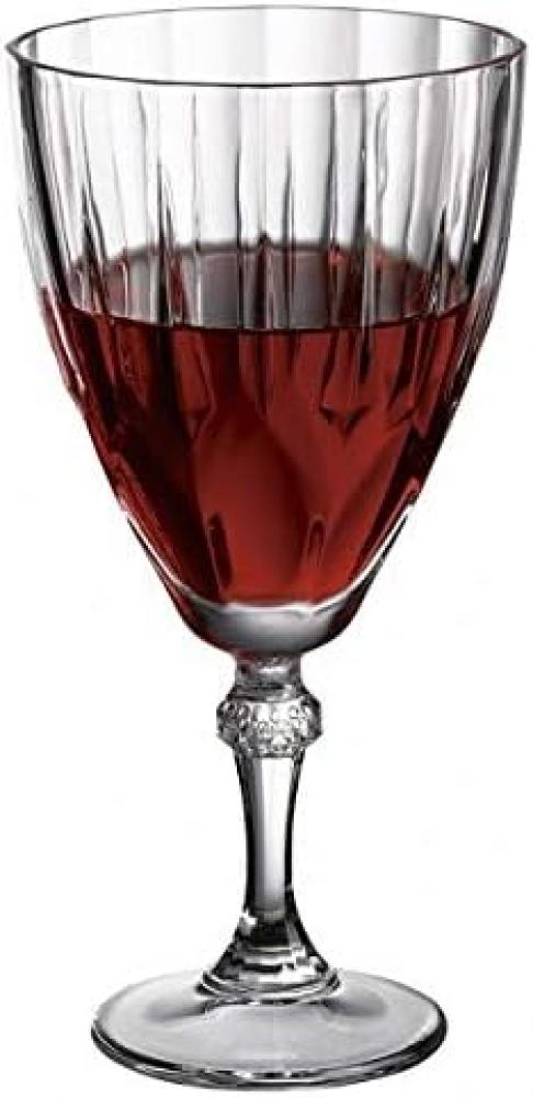 Pasabahce 44777 Diamant Wein/Wasser Wasserglas 300ml Kelchen Set von 6 Gläser Gläser-Set Trinkglas transparent Bild 1