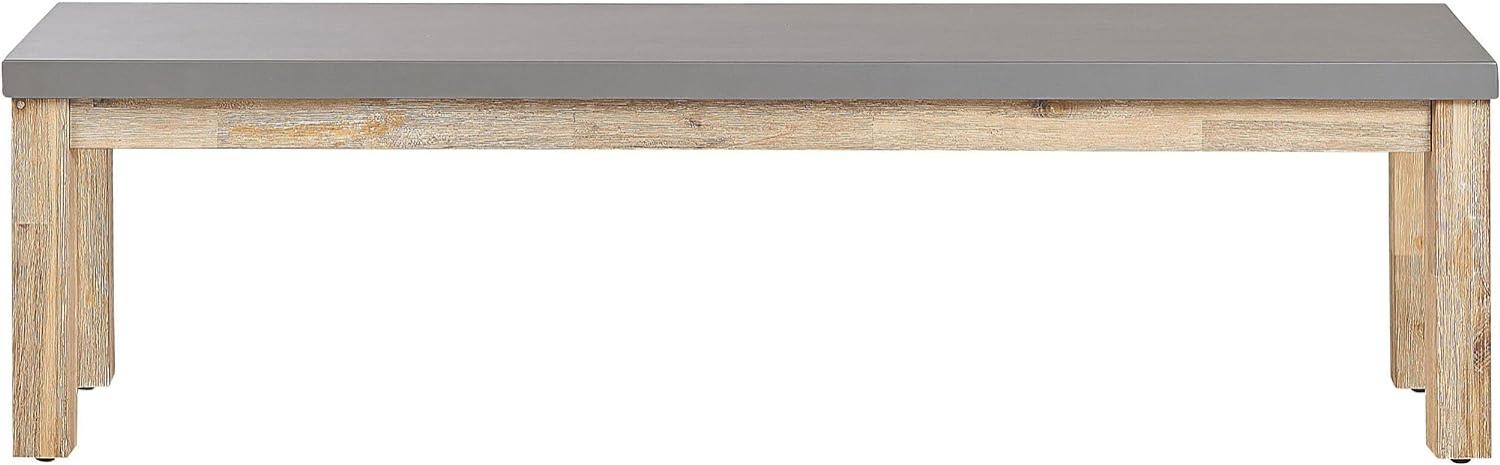Sitzbank Beton Akazienholz grau heller Holzfarbton 160 cm OSTUNI Bild 1