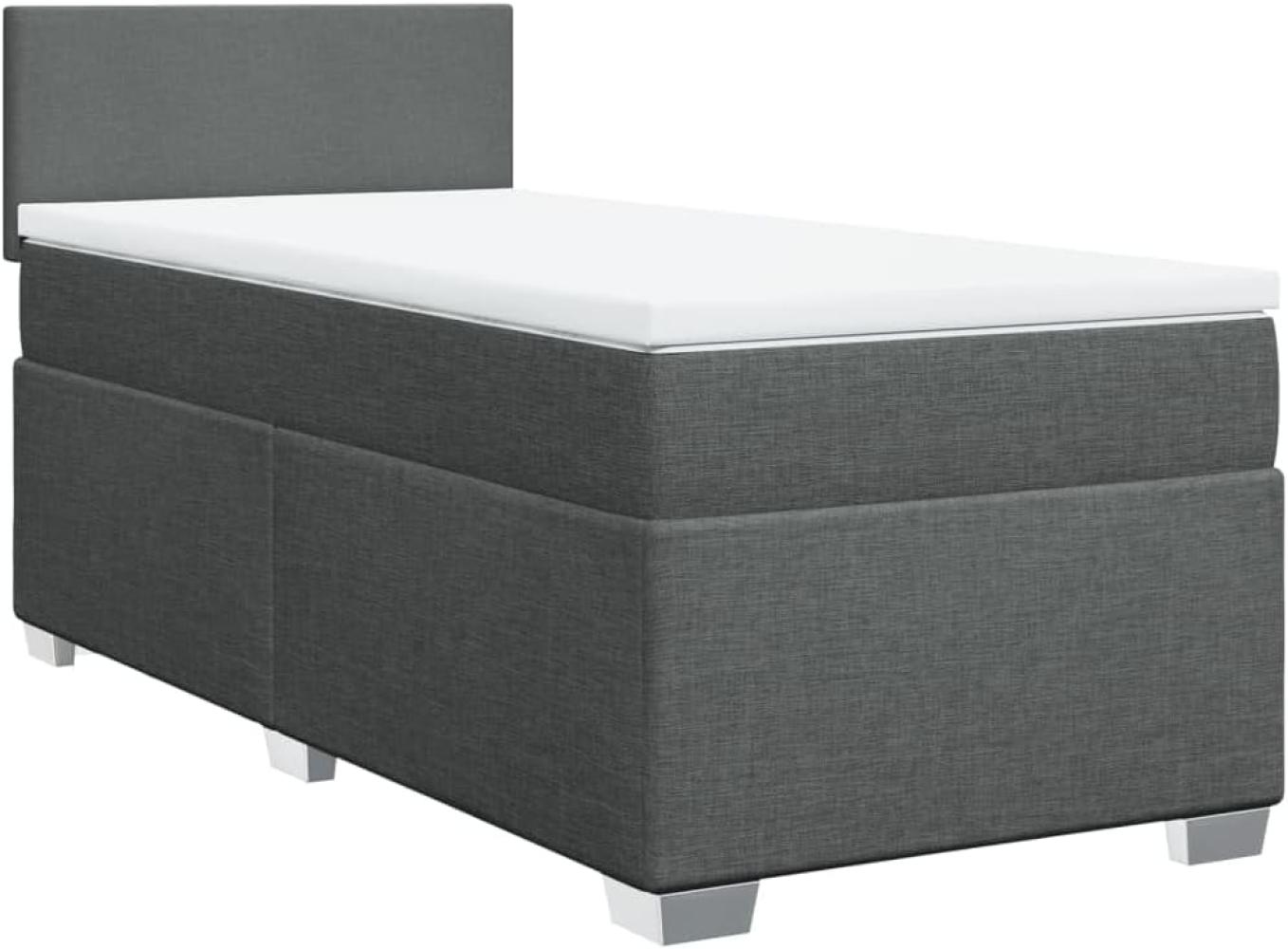 Boxspringbett mit Matratze Dunkelgrau 90x190 cm Stoff 3288037 Bild 1