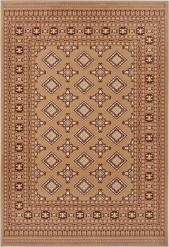 Orientalischer Kurzflor Teppich Sao Braun - 120x170x0,9cm Bild 1