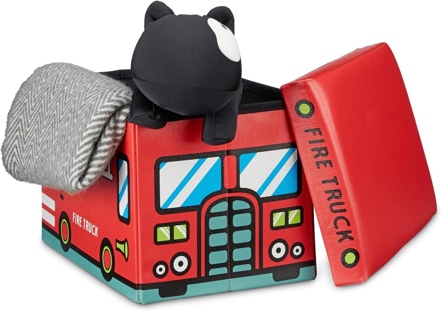 Relaxdays 'Feuerwehr' Faltbare Spielzeugkiste Bild 1