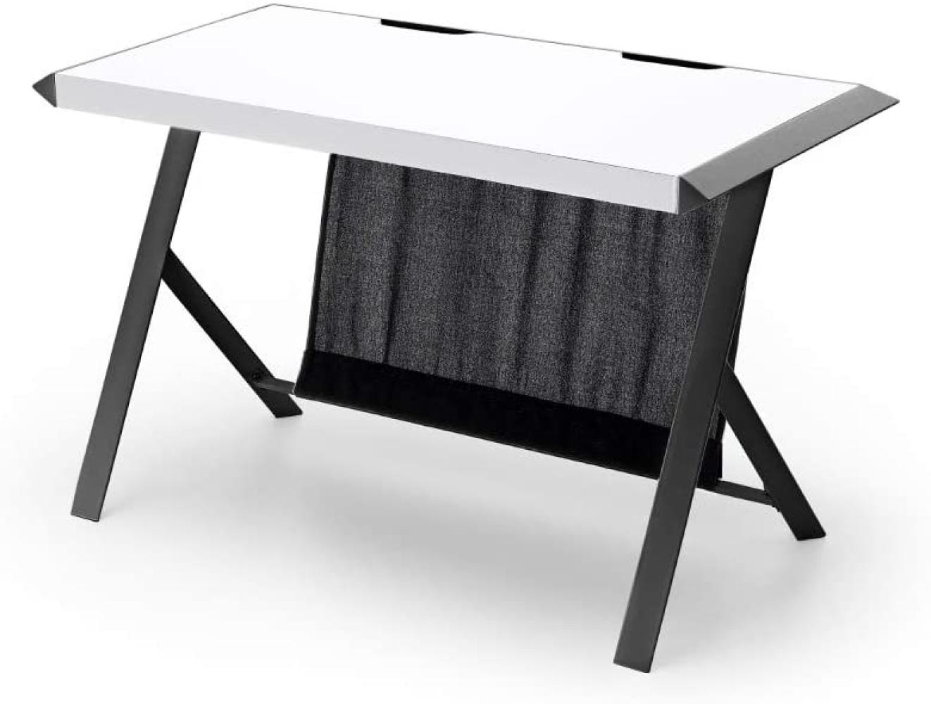 'McRacing' Schreibtisch, Metall lackiert weiß/ schwarz, 75 x 60 x 127 cm Bild 1