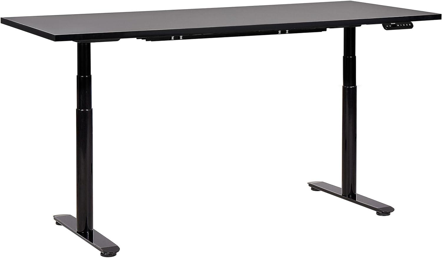 Schreibtisch schwarz 180 x 80 cm elektrisch höhenverstellbar DESTINAS Bild 1