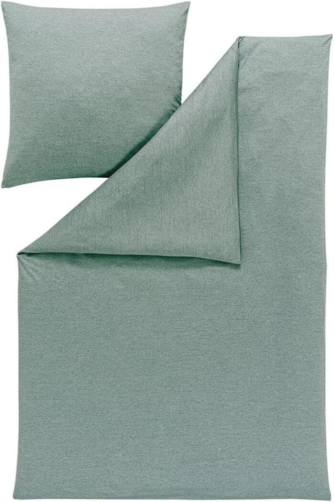 Estella Mako Interlock Jersey Bettwäsche Uni Takoma | Kissenbezug einzeln 80x80 cm | mint Bild 1