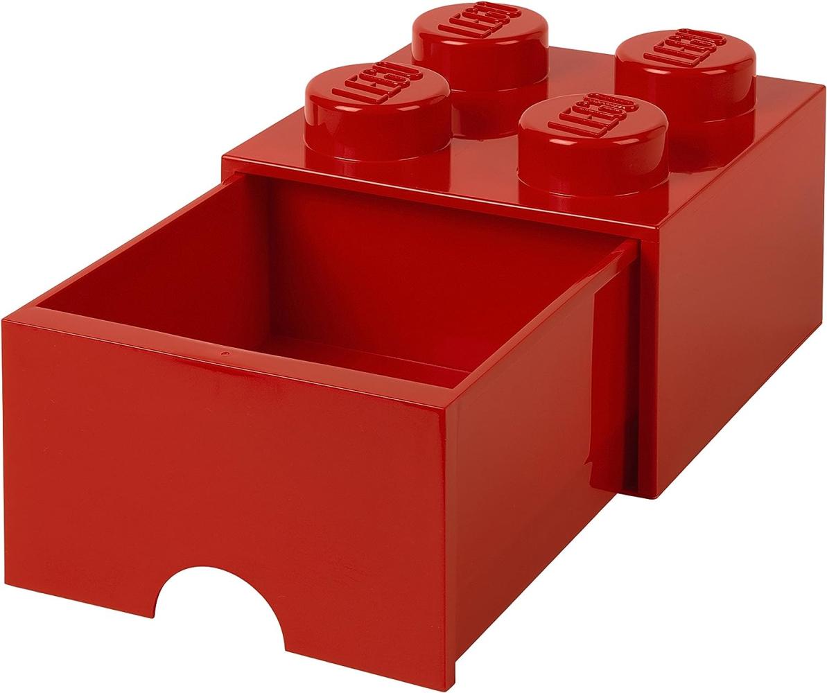 Lego 'Storage Brick 4' Aufbewahrungsbox rot mit 1 Schublade Bild 1