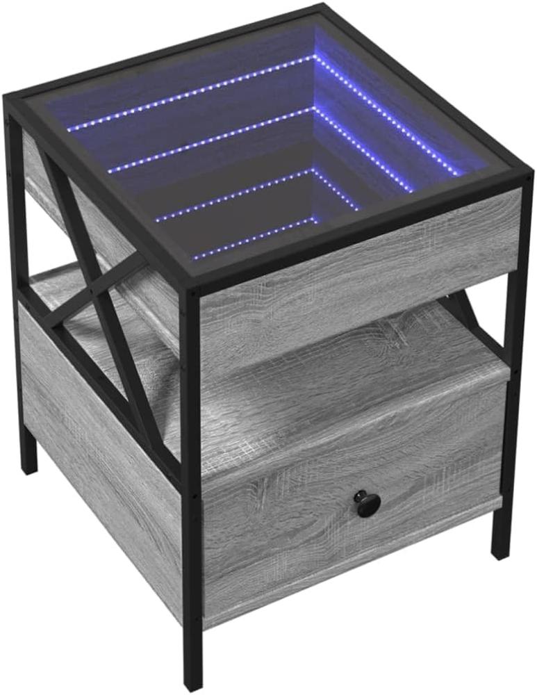 Couchtisch mit Infinity-LED Grau Sonoma 40x40x51 cm 847720 Bild 1