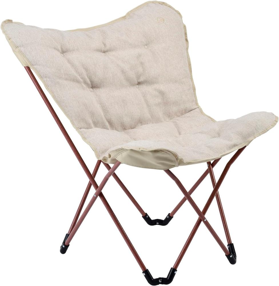 Campingstuhl zusammenfaltbar, Outdoor Butterfly-Stuhl faltbar für Camping und Garten, 83 x 72 x 86 cm, Polyester Lamb’s Wool Bild 1