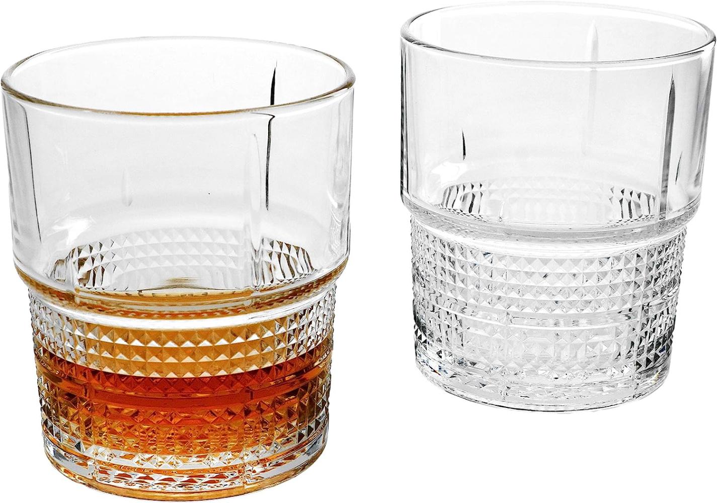 2x Novecento Whiskyglas 370ml I Old Fashioned Glas I Hochwertige Qualität Bild 1