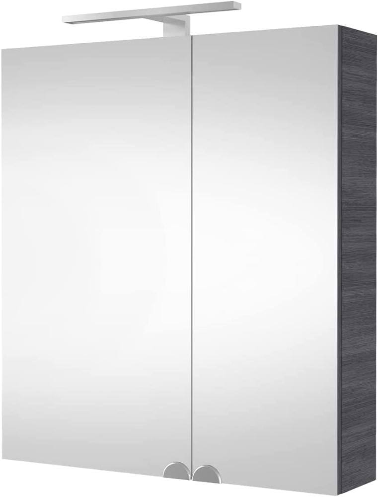 Planetmöbel Spiegelschrank Badezimmer mit LED Beleuchtung 60 cm (Anthrazit) Bild 1